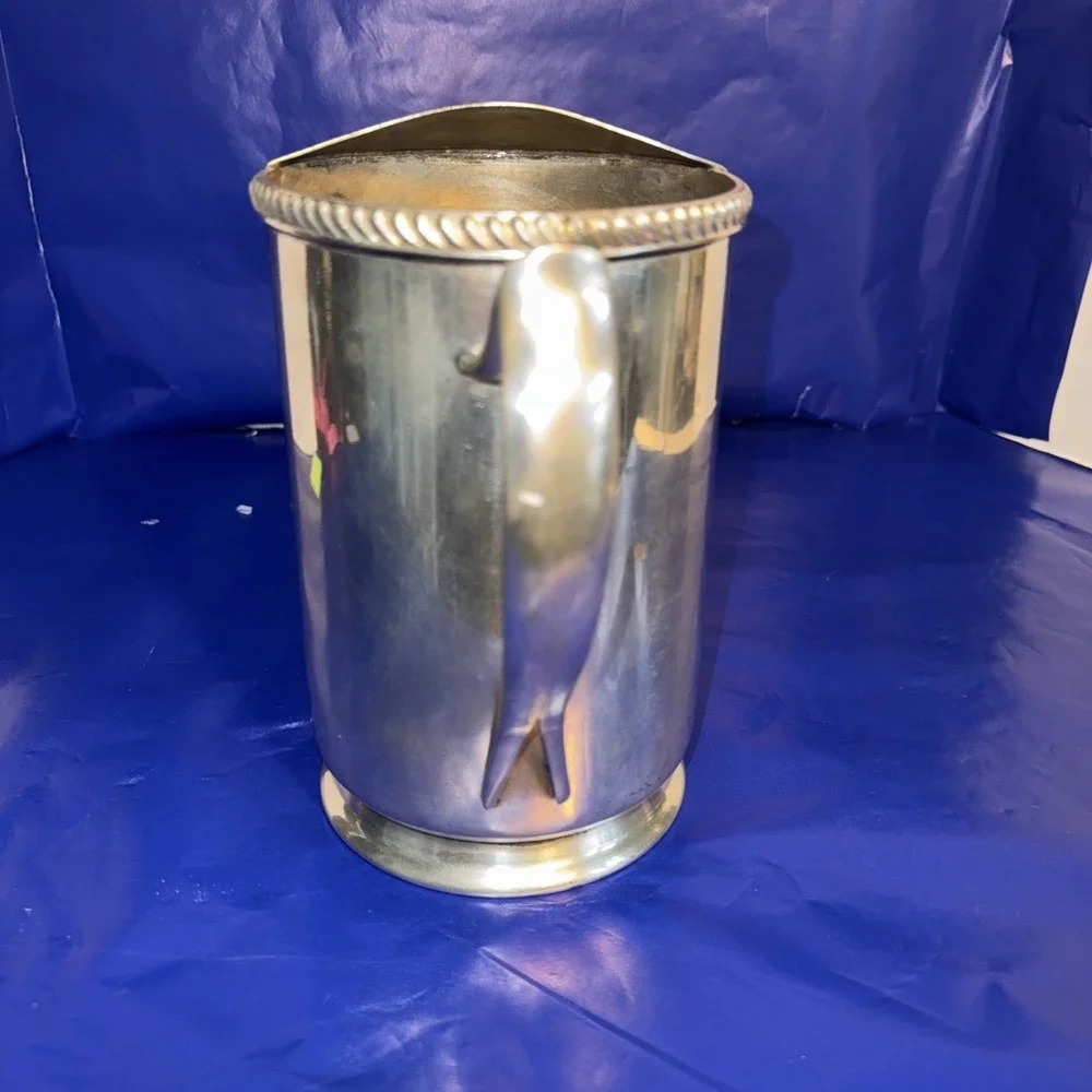 ANTIQUE GRAND SILVER CO. WEAR BRITE NICKLE-SILVER PITCHER ~ 8